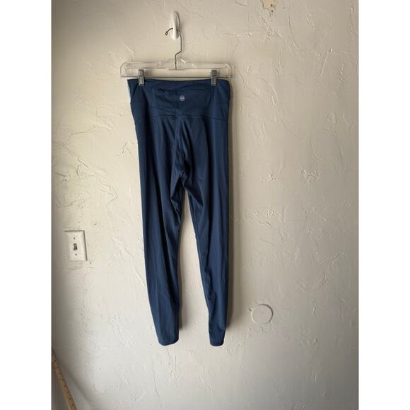 PacSun Active Blue Crossover Waist Leggings Size L – Colorblock Athletic Stretch - Picture 7 of 10